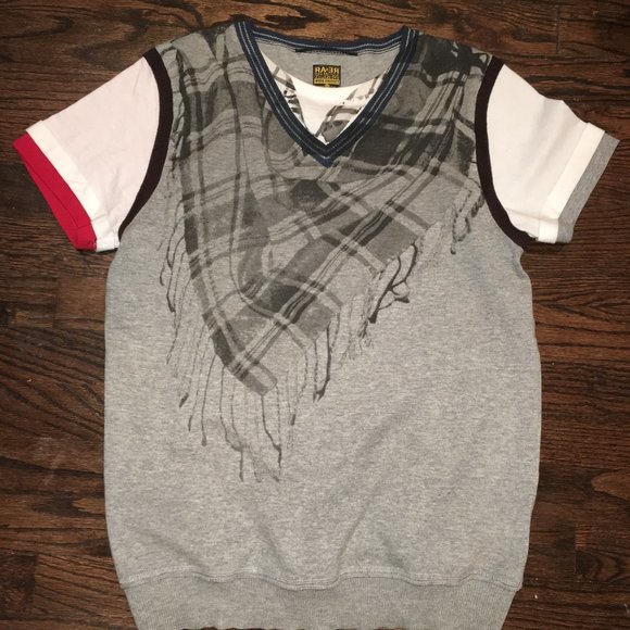 RA-RE Rag Recycle Italy Shirt Vest size L - Picture 1 of 5